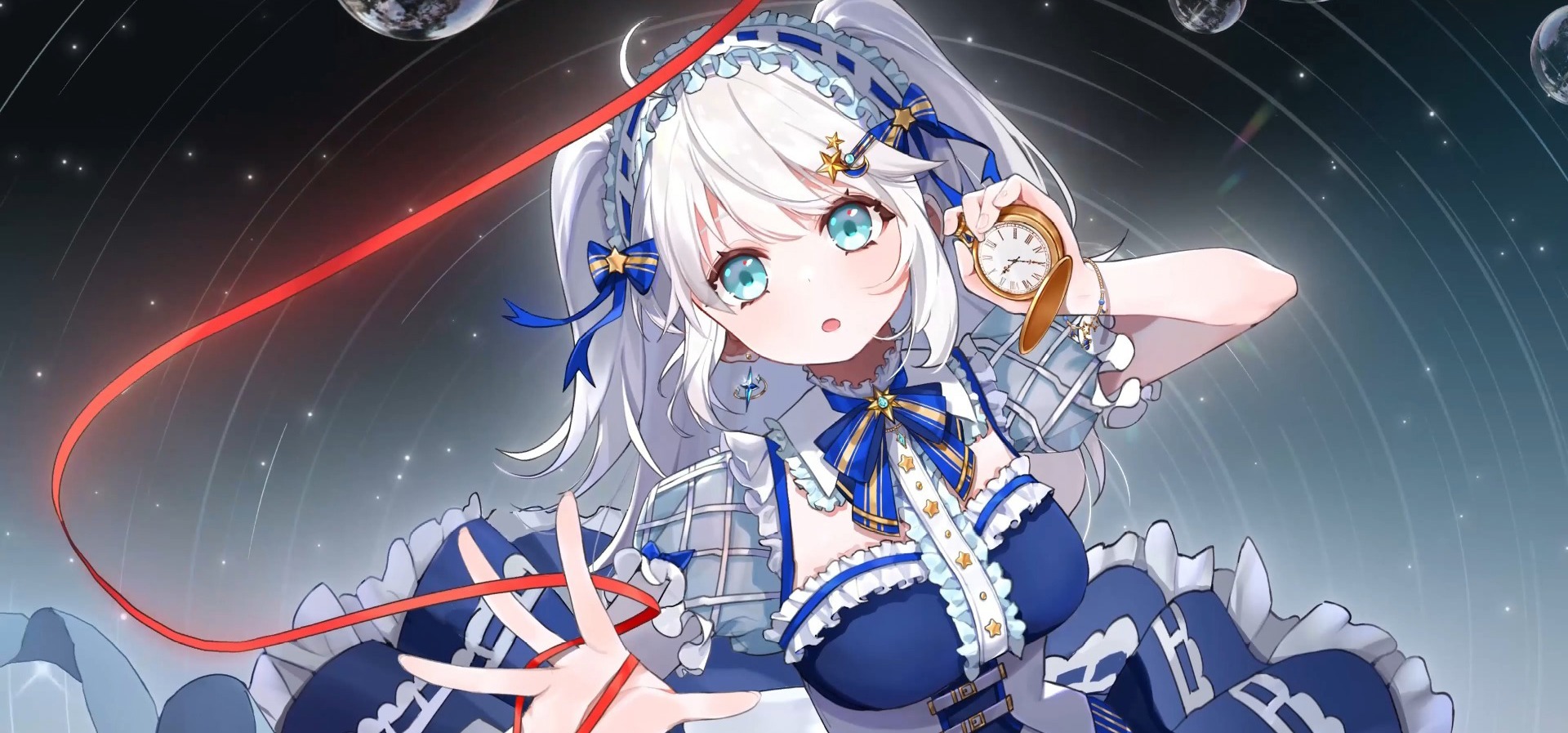 【白毛/美少女】视觉小说游戏《荷莱》动态壁纸来啦（花岬版）！评论区自取