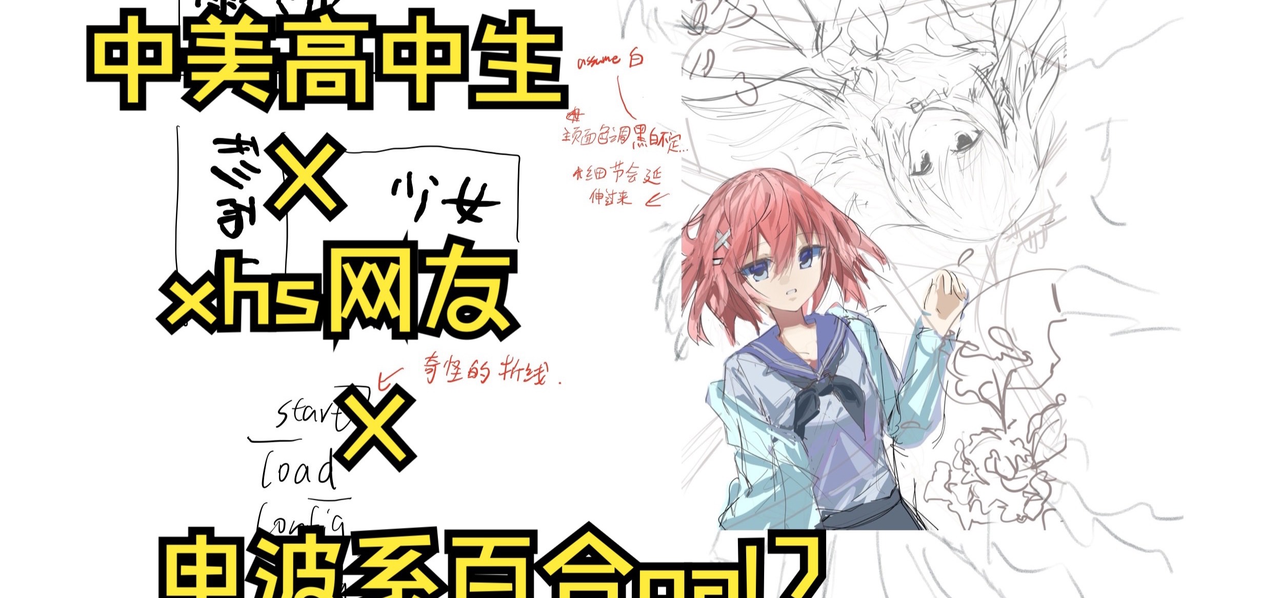 【中美高中生与网友联合制作galgame】 百合视觉小说「电波形而上少女」情报大公开！