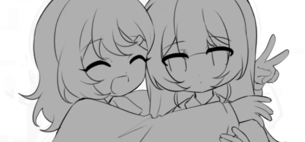 【雜圖】四年級時的唐愛央（左）與黃玉簪（右）。