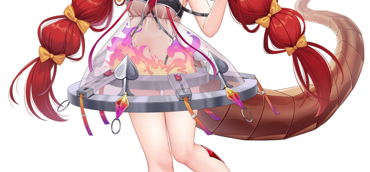 穿这身裙子，能给你做饭吗？半透明，南半球~龙少女【立绘分享15】