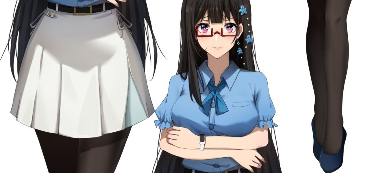 黑丝裤袜黑长直大姐姐披露！原来是老师？Gal开发进度#1