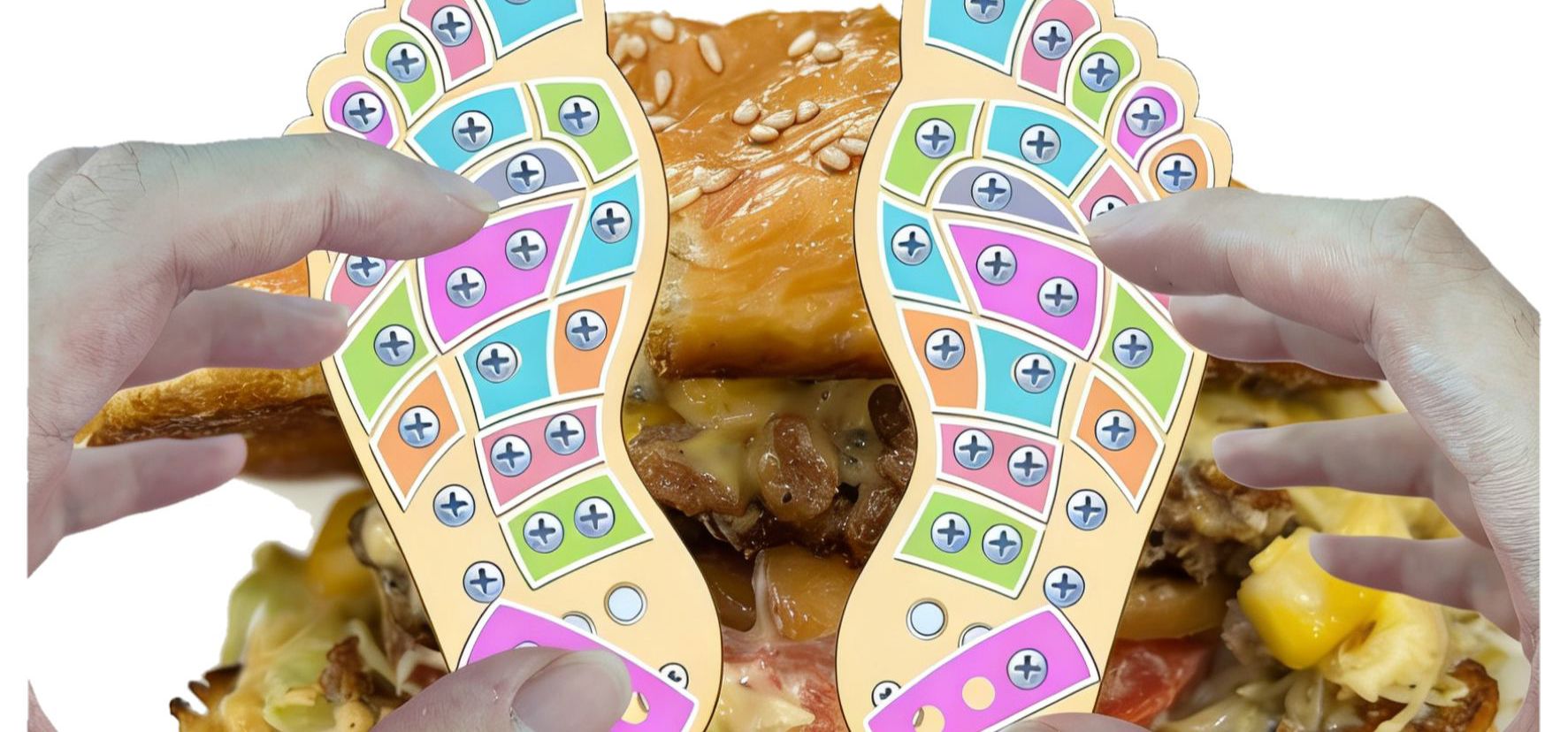 捡到了吮脚原味鸡汉堡……