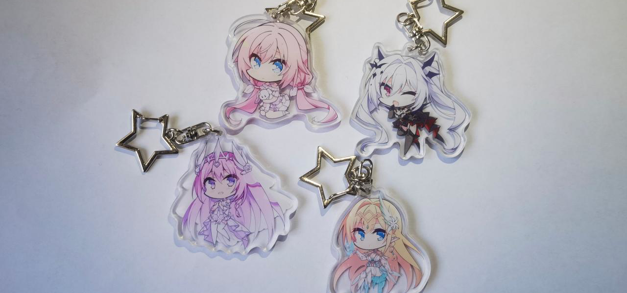 第一期众筹周边打样！钥匙扣 徽章立牌 实拍图！~