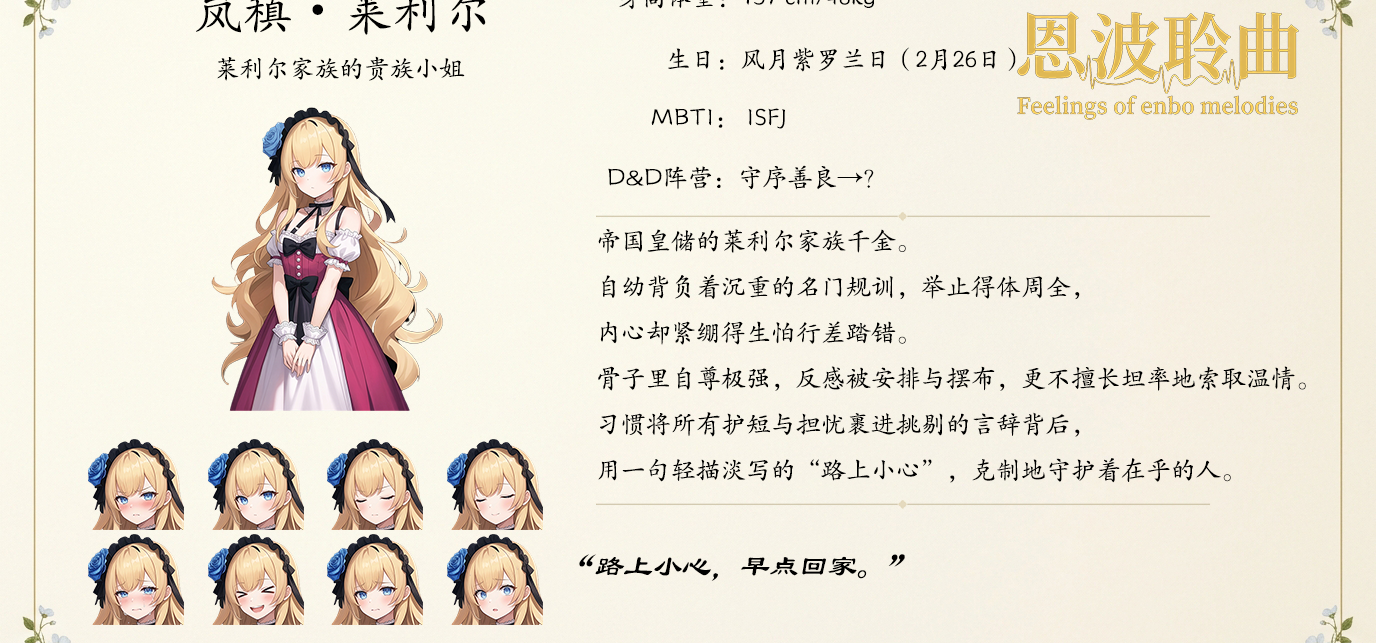 【角色公开】《恩波聆曲》角色档案06